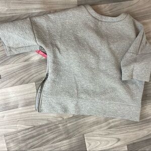Loft Fancy Sweatshirt wide fit trendy mid-length sleeve side zipper Sm
